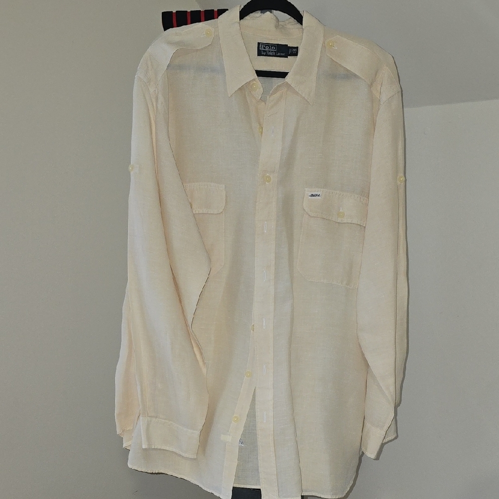 2xb Ralph Lauren RL Beige Pocket Detail Shirt